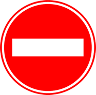 車両進入禁止の標識マーク