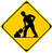 道路工事中の標識マーク