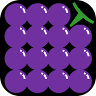 紫のブドウのアイコン（２）画像
