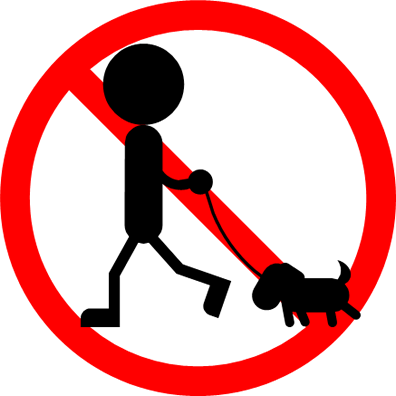 犬の引入れ禁止マーク
