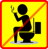 トイレで喫煙禁止マーク画像