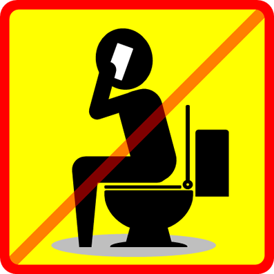 トイレで通話禁止マーク画像
