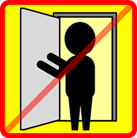 ドアを開けるの禁止マーク画像3