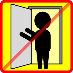 ドアを開けるの禁止マーク画像4