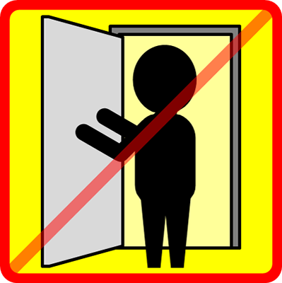 ドアを開けるの禁止マーク画像5