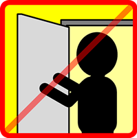 ドアを開けるの禁止マーク画像3