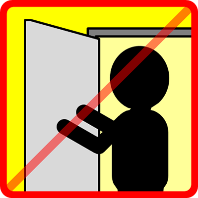 ドアを開けるの禁止マーク画像5