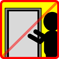 ドアを閉めるの禁止マーク画像3