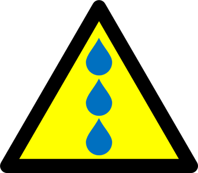 水漏れ、雨漏り注意マーク（８）画像5