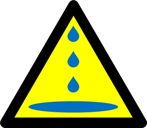 水漏れ、雨漏り注意マーク（１１）画像4