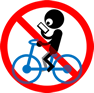 自転車スマホ禁止マーク