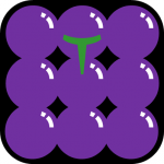 紫のブドウのアイコン