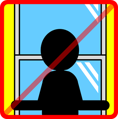 窓を閉めるの禁止マーク（４）