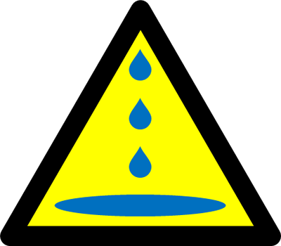 水漏れ、雨漏り注意マーク（１１）